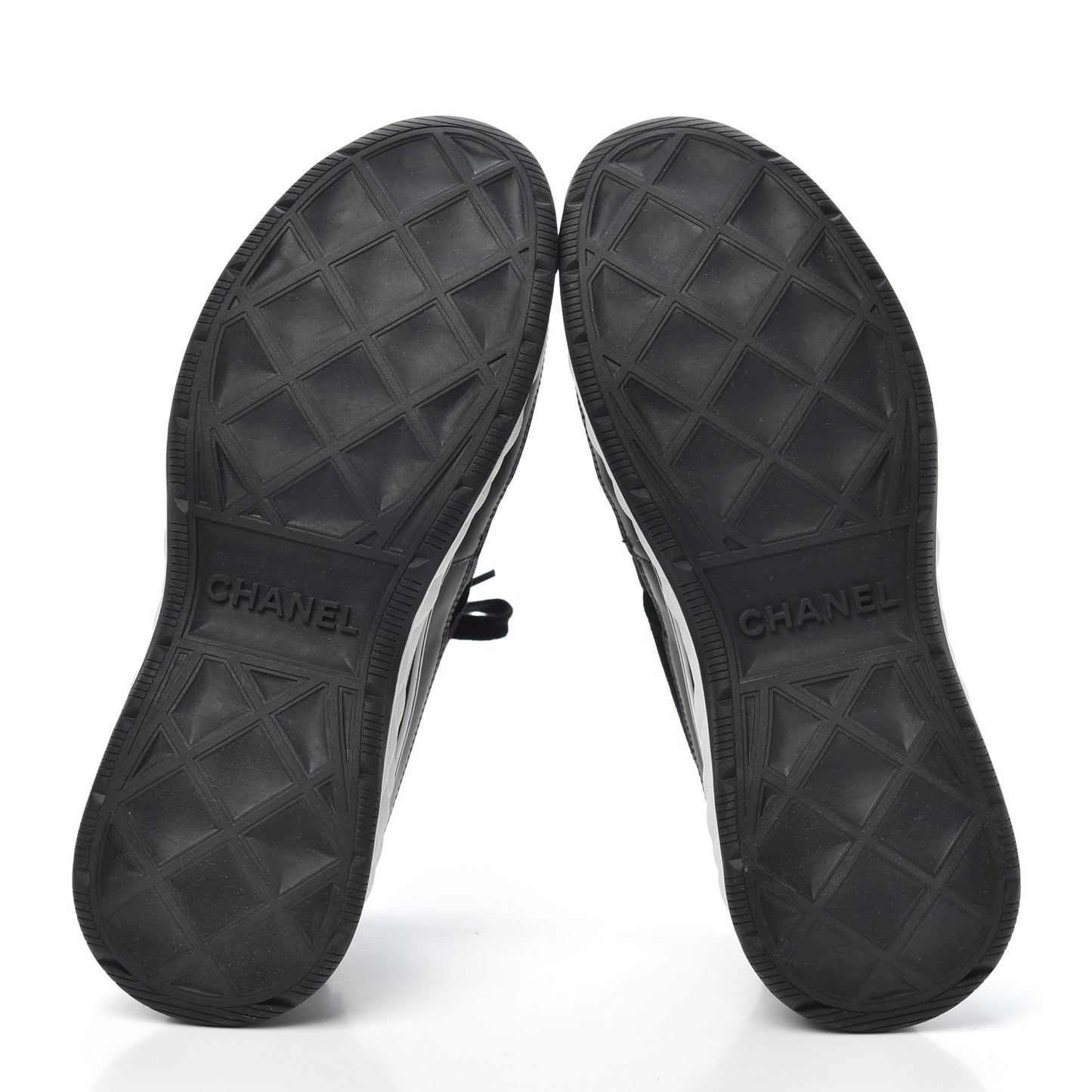 Fabric Calfskin Suede CC Sneakers 37.5 Black