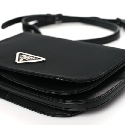 Prada Tessuto Vitello Medium Margit Shoulder Bag Black 9 of 11