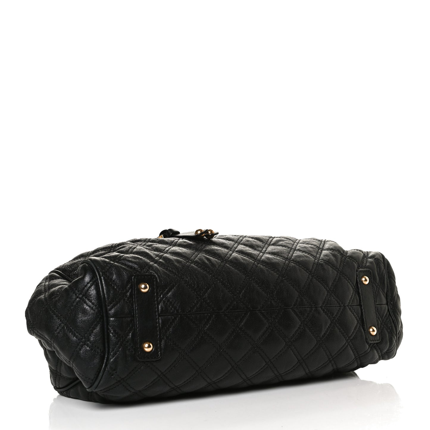 Calfskin Quilted Stam Black