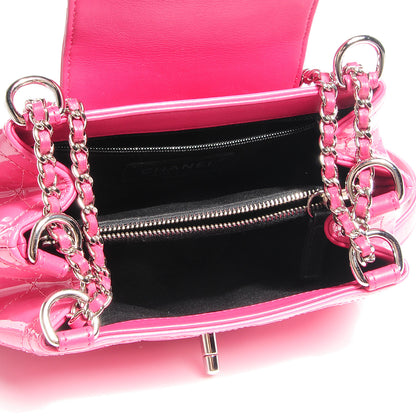 Chanel Patent Quilted Coco Shine Small Accordion Flap Pink 6 of 7