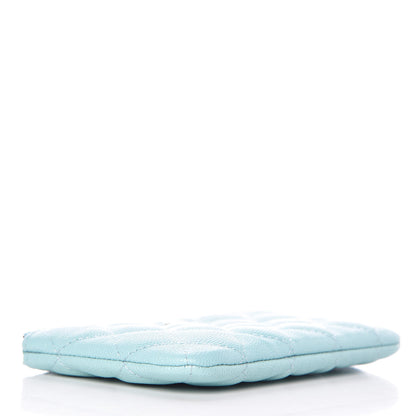 Chanel Caviar Quilted Small Cosmetic Case Light Blue 4 of 9