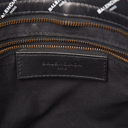 Balenciaga Veau Allover Logo Classic Hardware City Black White 6 of 12