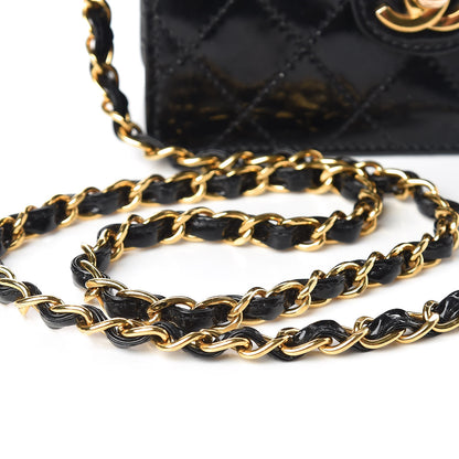 Chanel Glazed Calfskin Quilted Mini Square Flap Black 14 of 14