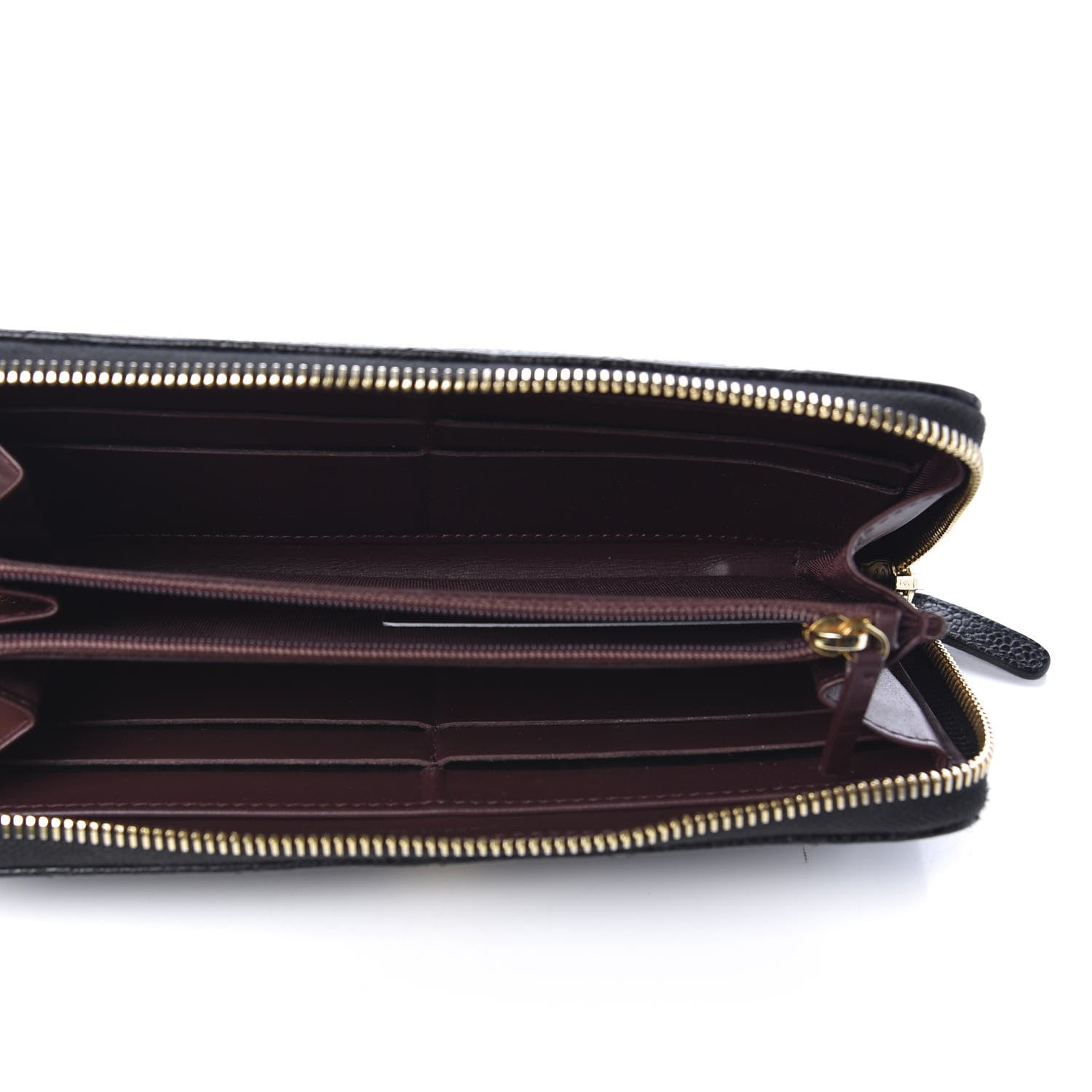 Chanel Caviar Quilted Large Gusset Zip Around Wallet Black 4 of 10