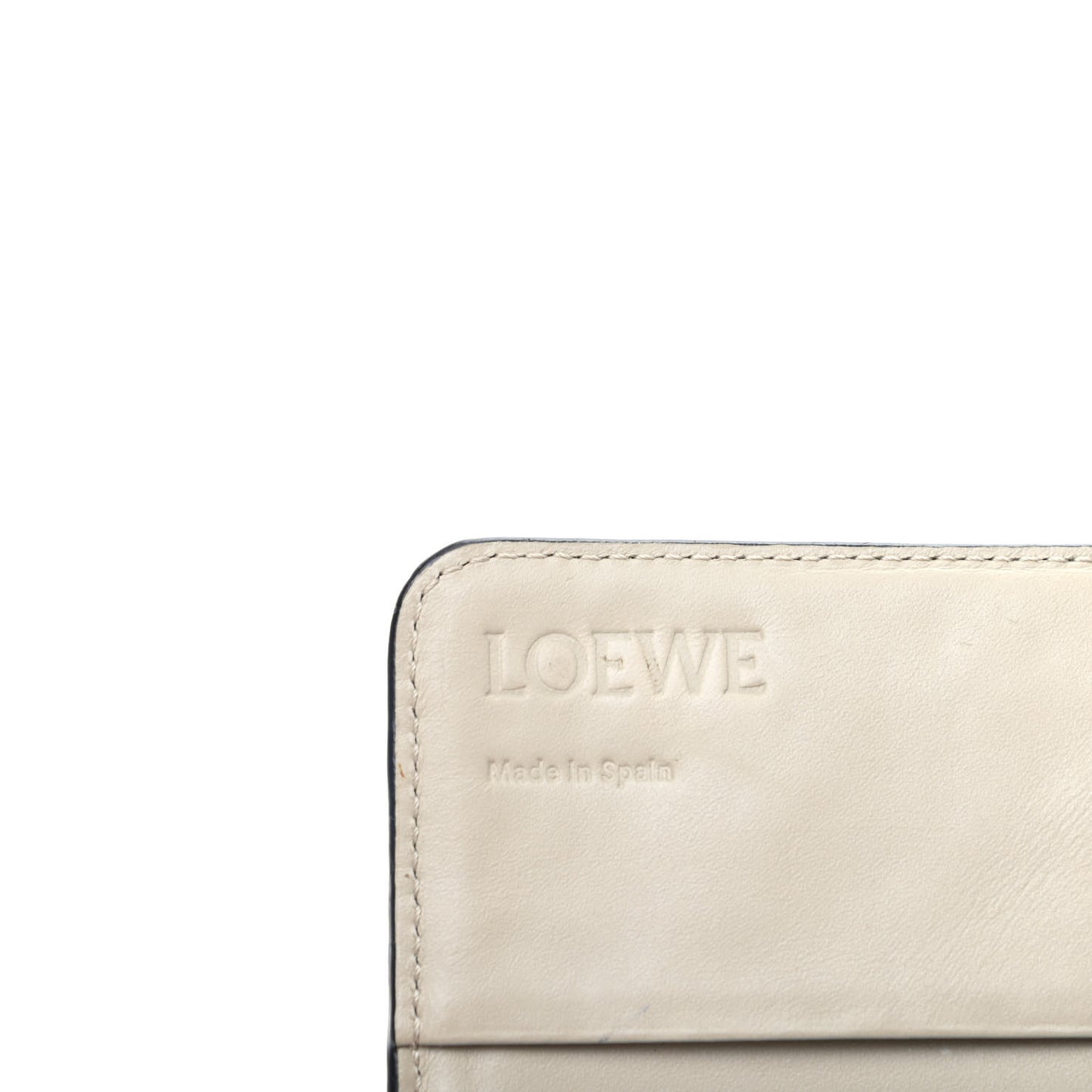 Calfskin Anagram Embossed Continental Wallet Light Oat