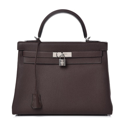 Hermes Togo Kelly Retourne 32 Chocolate 1 of 35