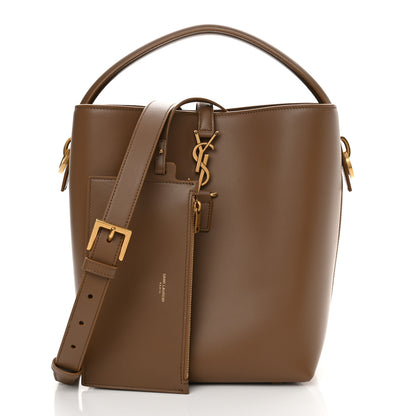Saint Laurent Shiny Calfskin Le 37 Bucket Bag Dark Cork 3 of 15