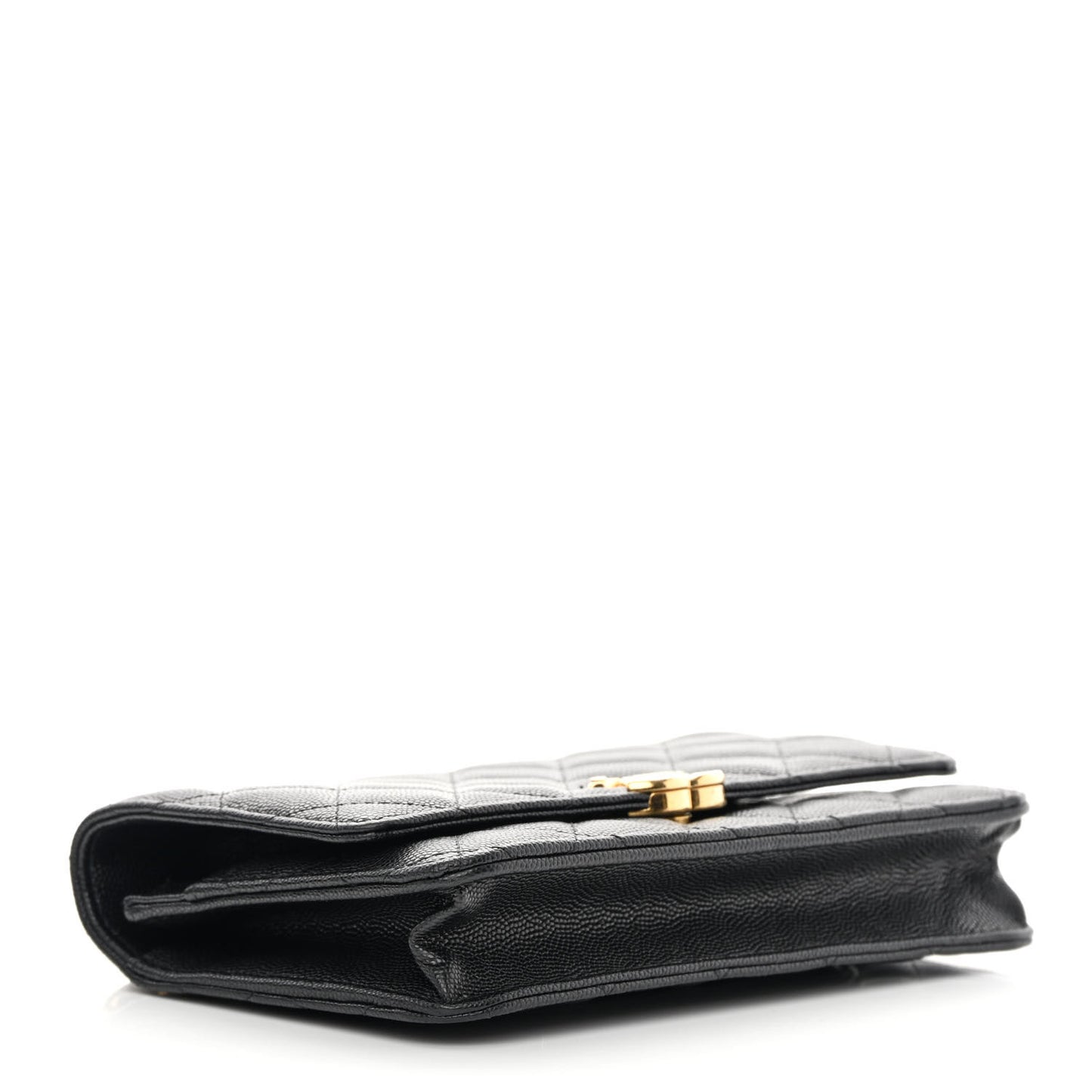 Caviar Quilted Coco First Wallet On Chain WOC Black