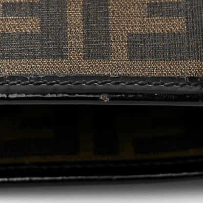Fendi Zucca Spalmati Patent Baguette Print Medium Roll Tote Tobacco 12 of 14