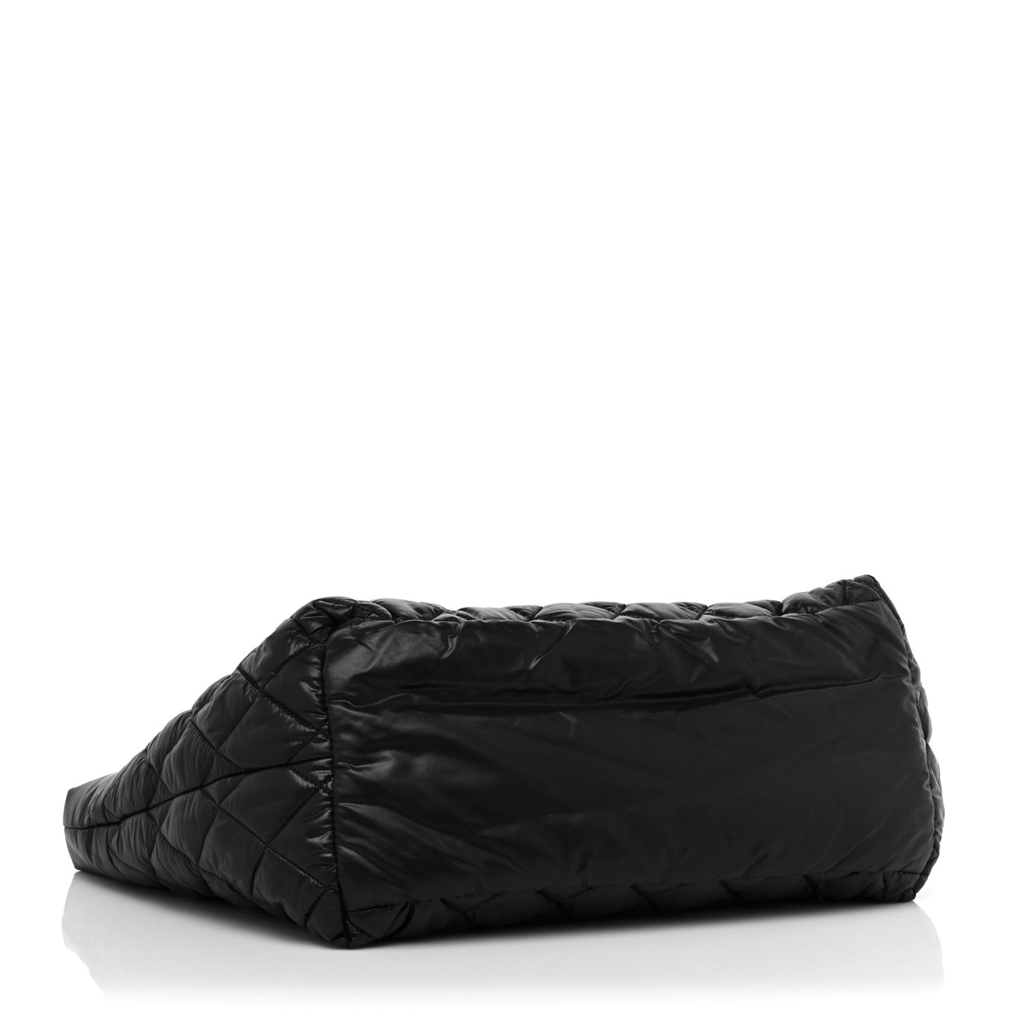 Nylon Quilted Small Coco Cocoon Tote Black