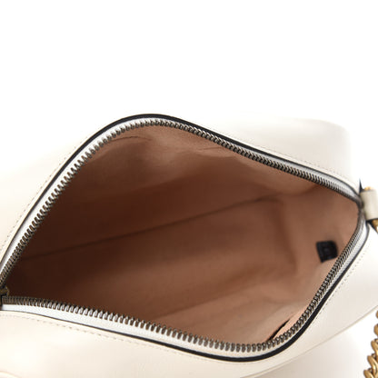 Gucci Calfskin Matelasse Small GG Marmont Chain Shoulder Bag White 5 of 13
