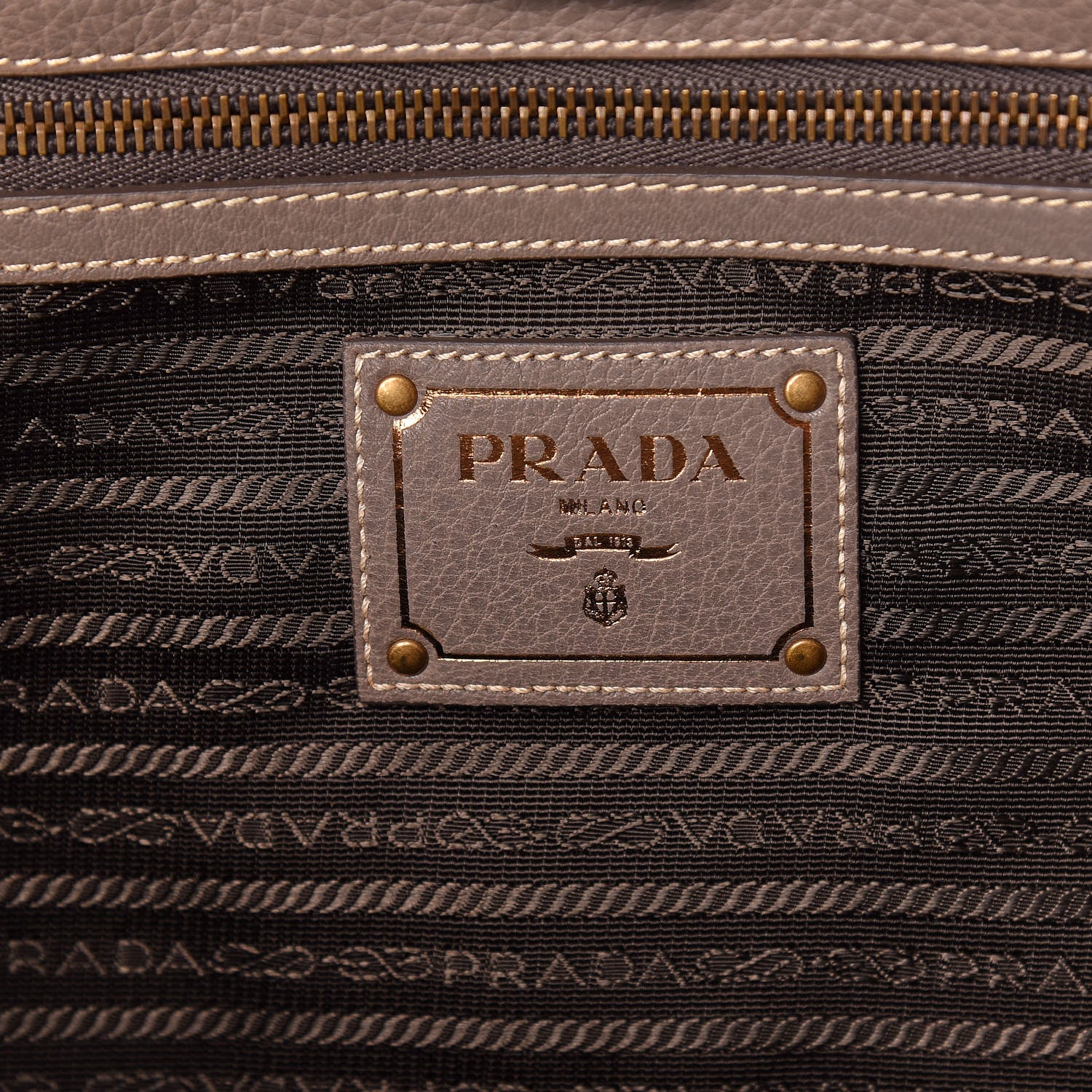 Prada Cervo Deerskin Tote Bambu 9 of 16