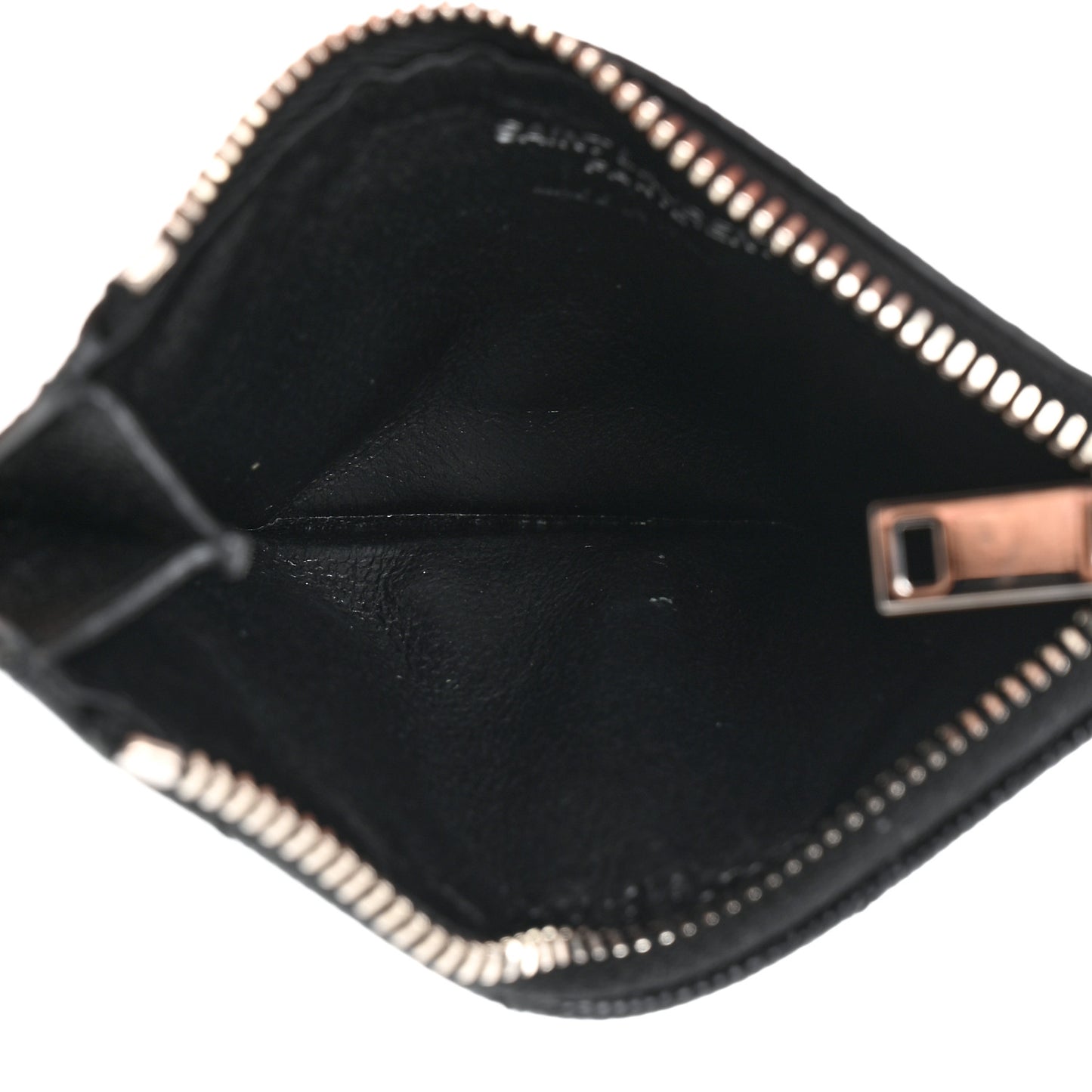 Grain De Poudre Matelasse Chevron Monogram Fragments Zippered Card Case Black