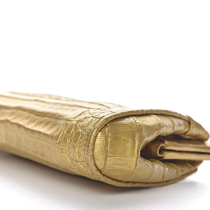 Nancy Gonzalez Crocodile Clutch Gold 8 of 9