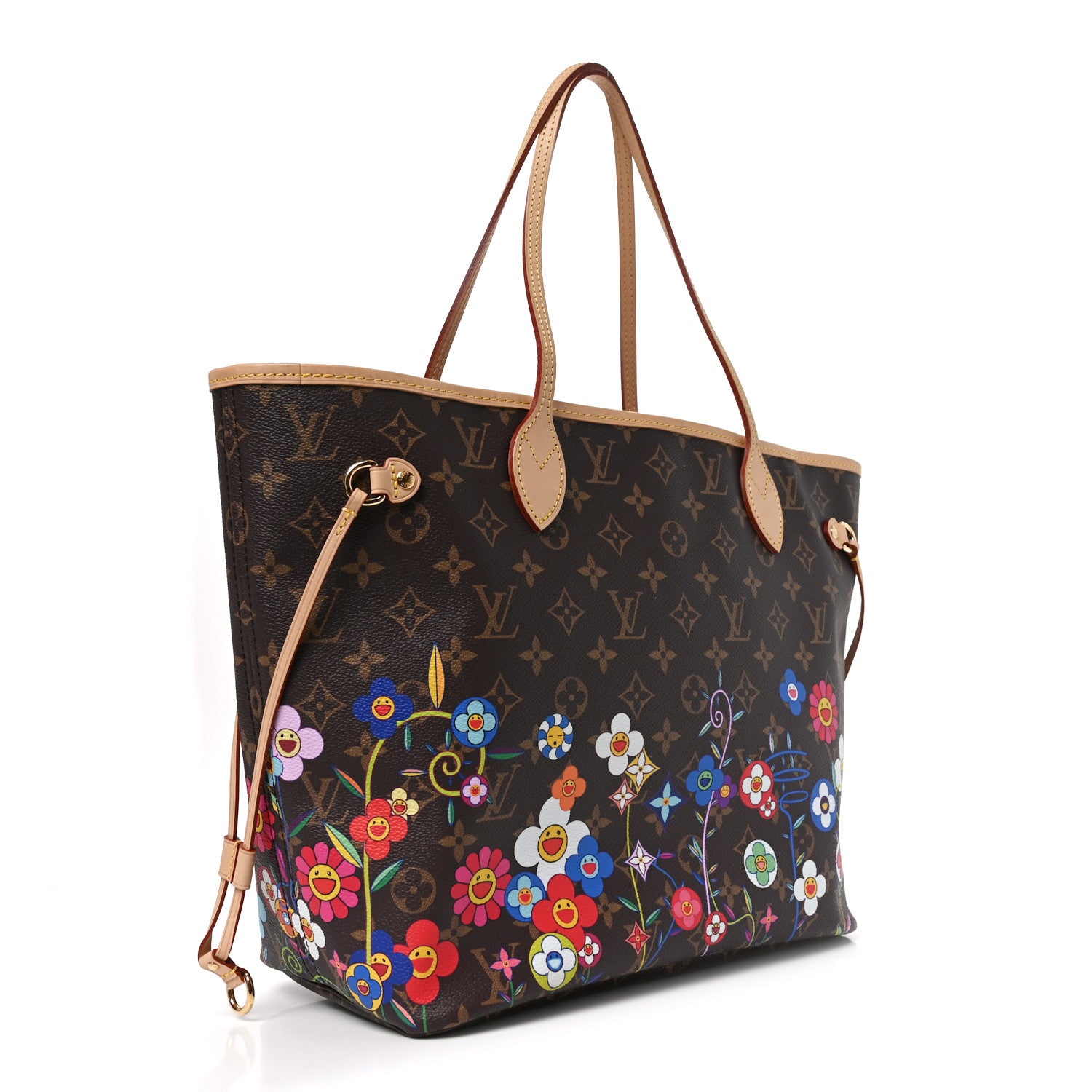 Louis Vuitton LV X TM Monogram Flowers Neverfull MM 3 of 9