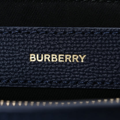 Burberry Derby Calfskin House Check Medium Banner Tote Ink Blue 6 of 11