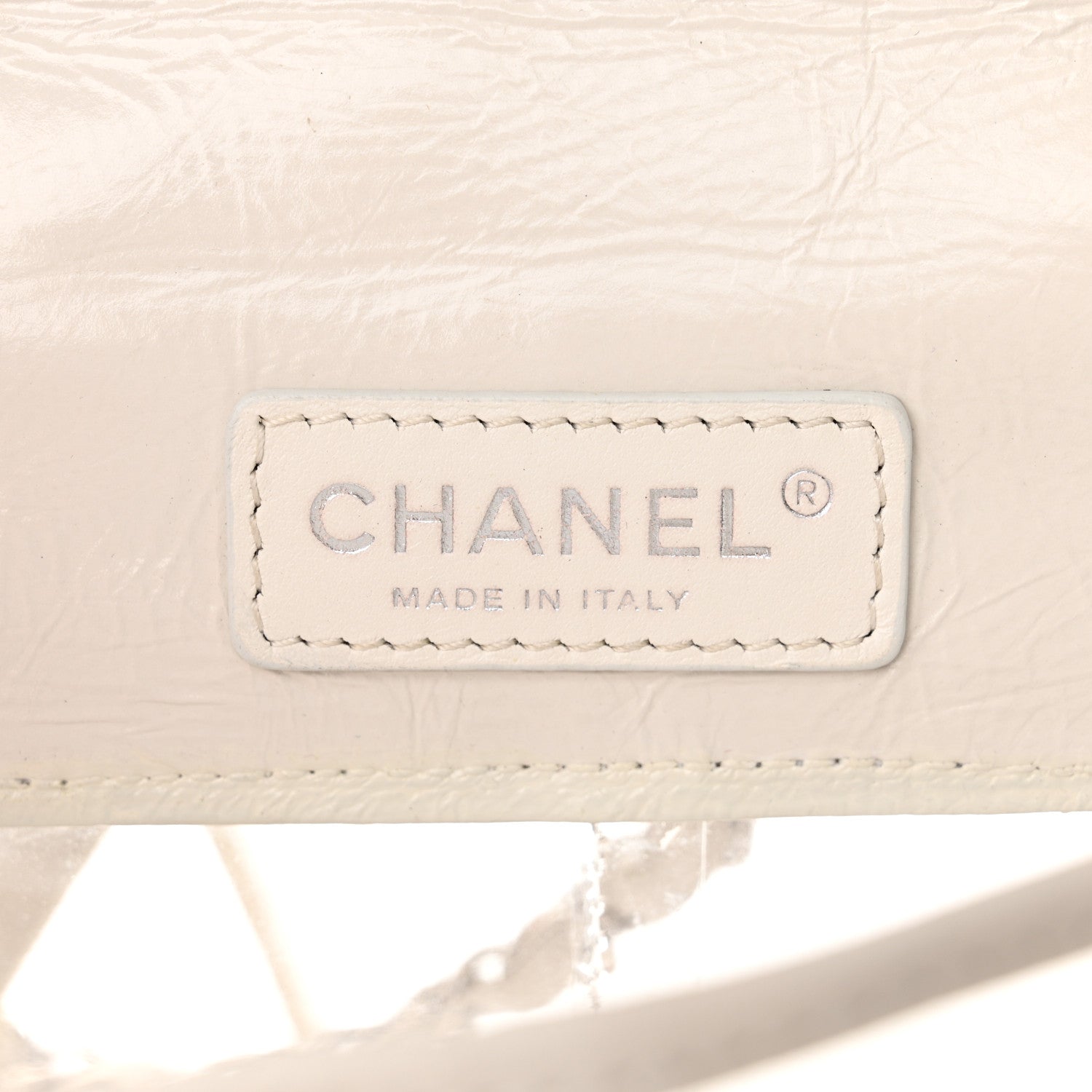 Chanel Crumpled Calfskin PVC Quilted Backpack White 8 of 21
