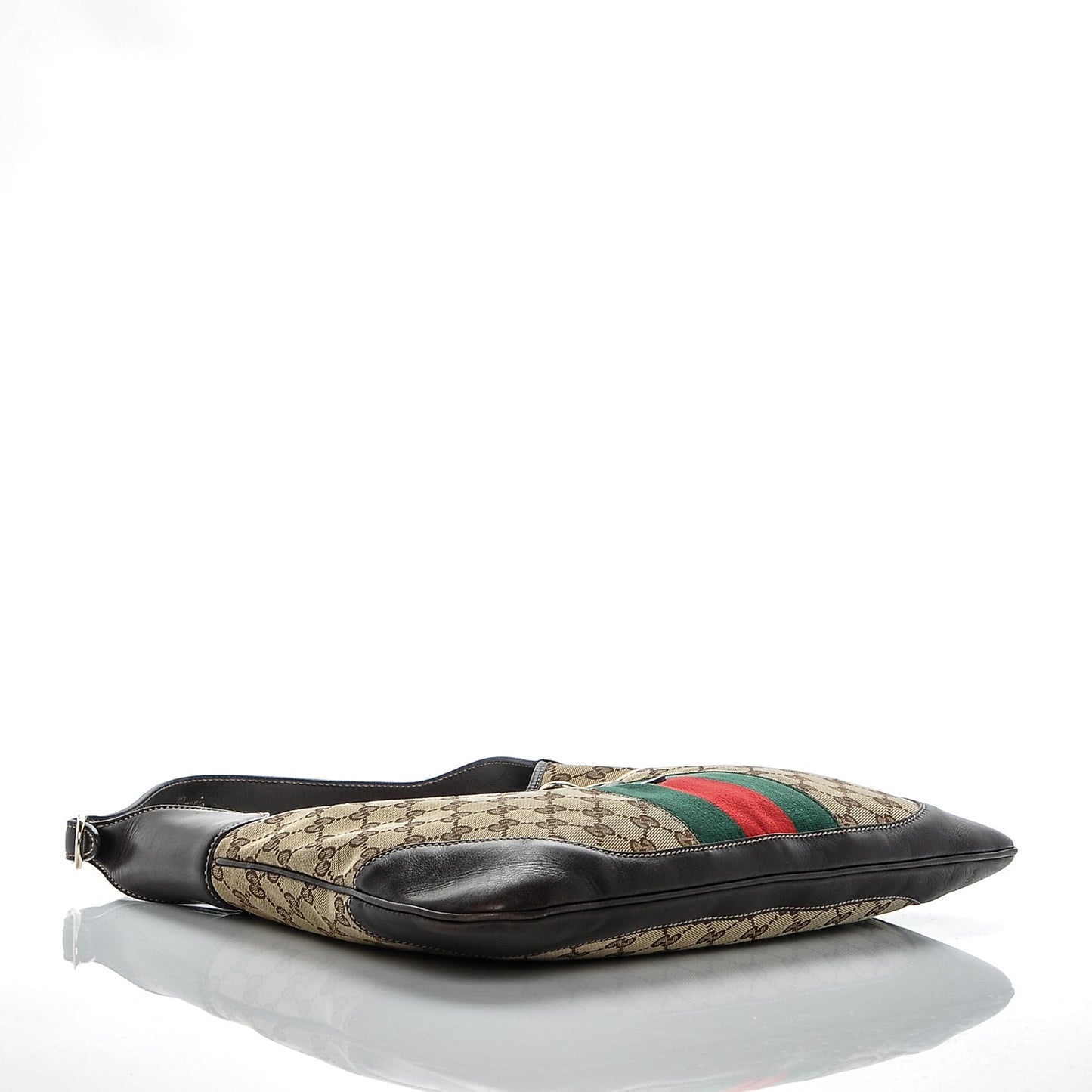 Monogram Web Jackie O Bouvier Hobo Dark Brown