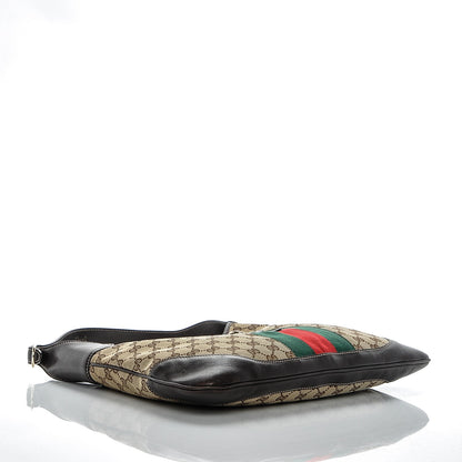 Gucci Monogram Web Jackie O Bouvier Hobo Dark Brown 4 of 7