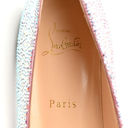 Christian Louboutin Suede Metal Pigalle Follies Strass Flats 40.5 Version Aurore Borea 7 of 10