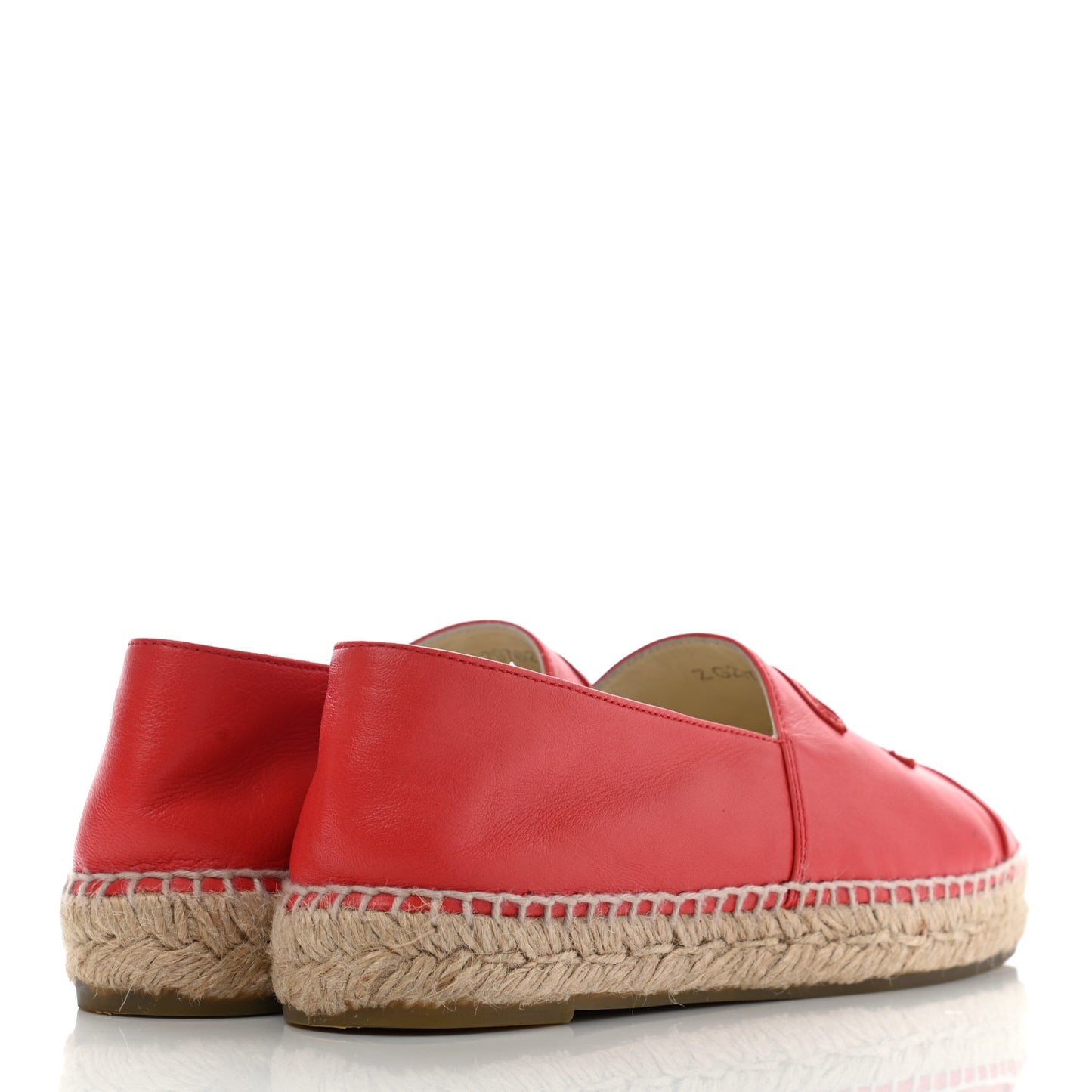 Lambskin CC Espadrilles 37 Red