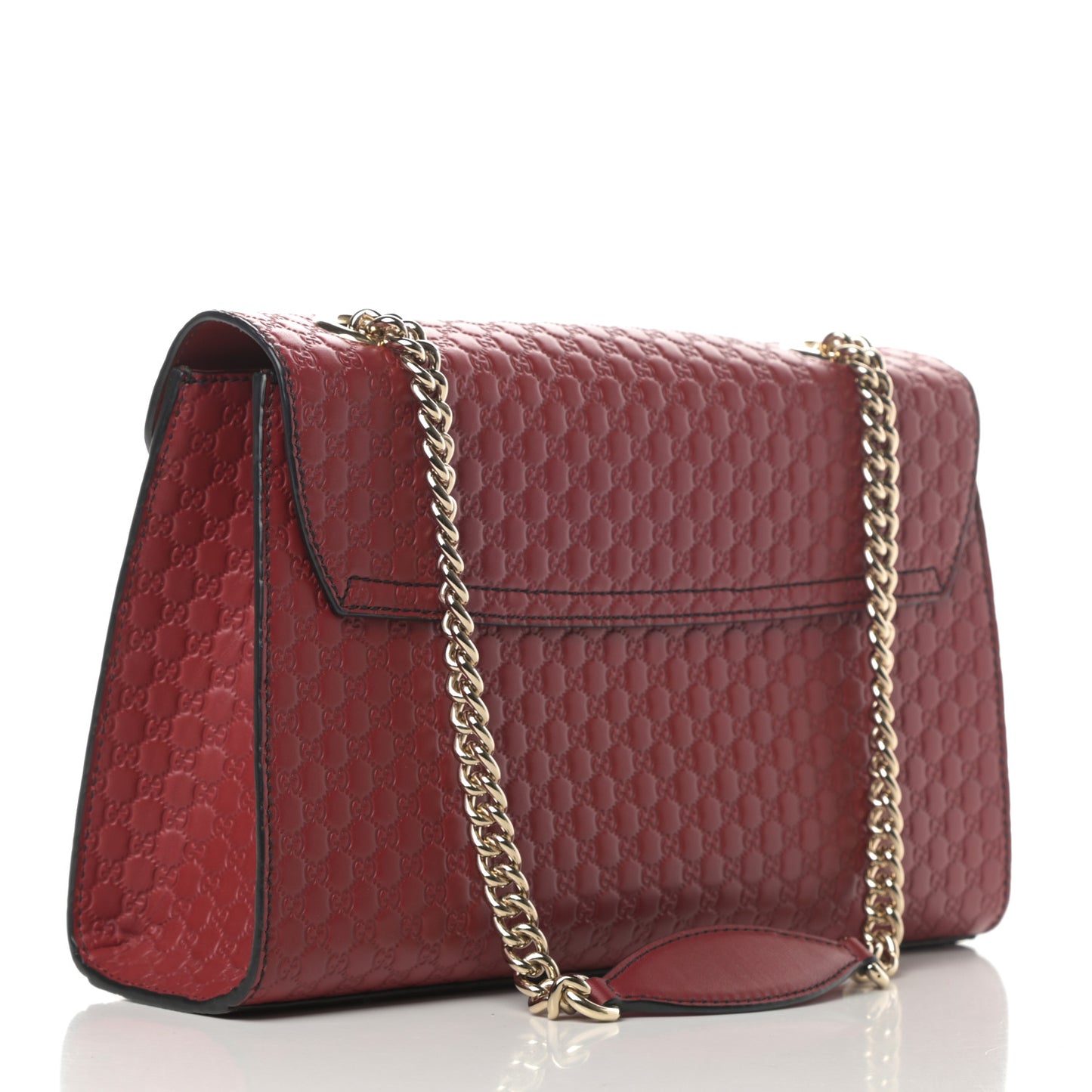 Microguccissima Medium Emily Chain Shoulder Bag Red