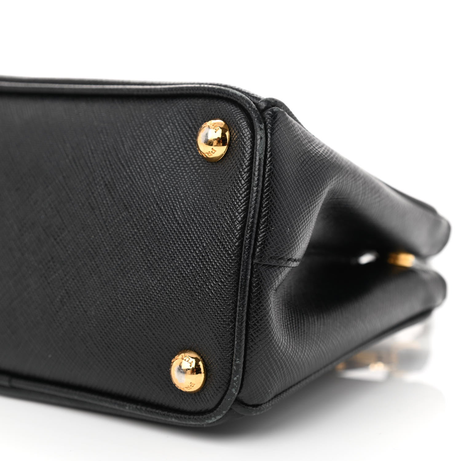 Prada Saffiano Lux Micro Galleria Double Zip Tote Black 10 of 12