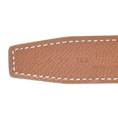 Hermes Epsom Swift 24mm Mors Belt 85 Gold Black 5 of 8