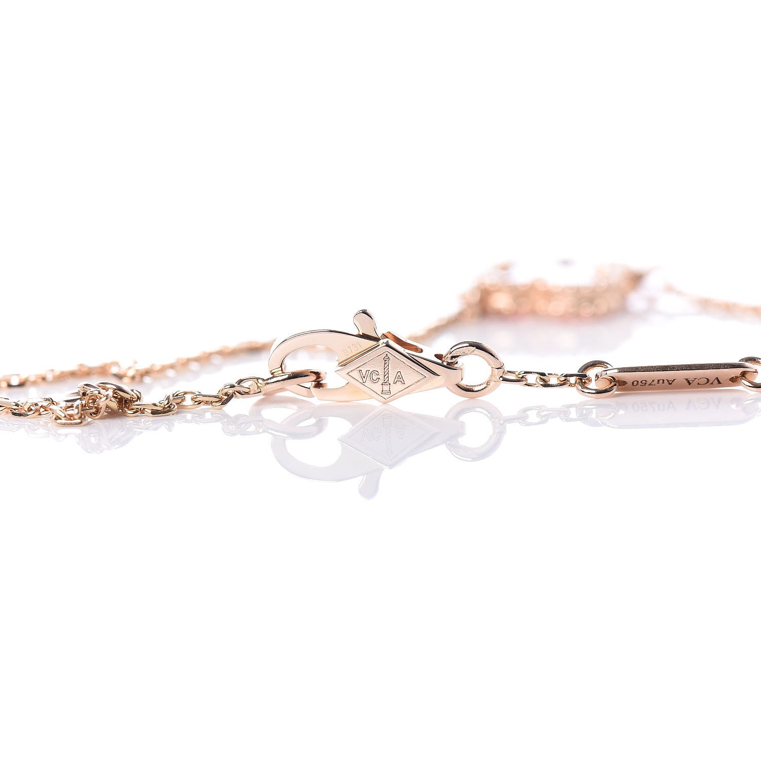 Van Cleef & Arpels 18K Rose Gold Carnelian Sweet Alhambra Bracelet 4 of 7