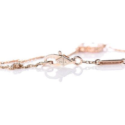 Van Cleef & Arpels 18K Rose Gold Carnelian Sweet Alhambra Bracelet 4 of 7