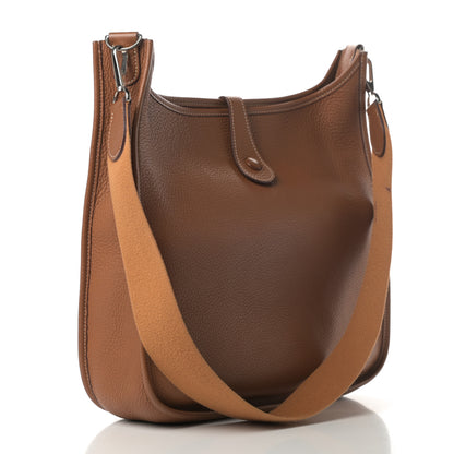 Hermes Taurillon Clemence Evelyne PM Gold 3 of 16