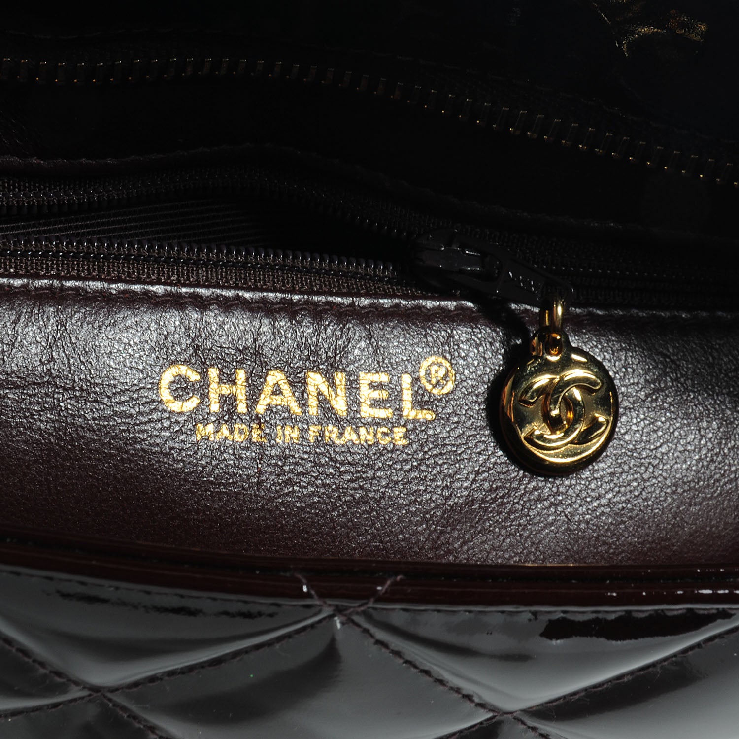 Chanel Patent Medallion Tote Bordeaux 7 of 8