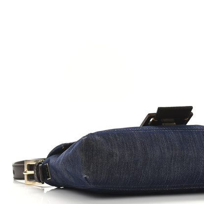 Fendi Denim Medium Convertible Baguette Blue 9 of 12