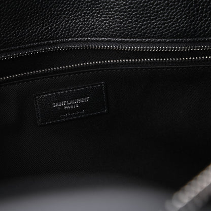 Saint Laurent Grained Calfskin Medium Souple Sac De Jour Duffle Black 9 of 11
