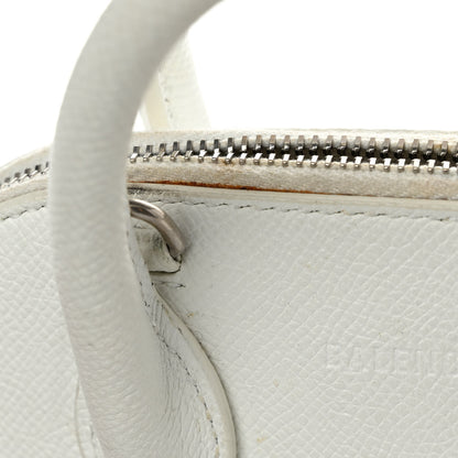 Balenciaga Grained Calfskin XXS Ville Top Handle Bag White Black 10 of 12