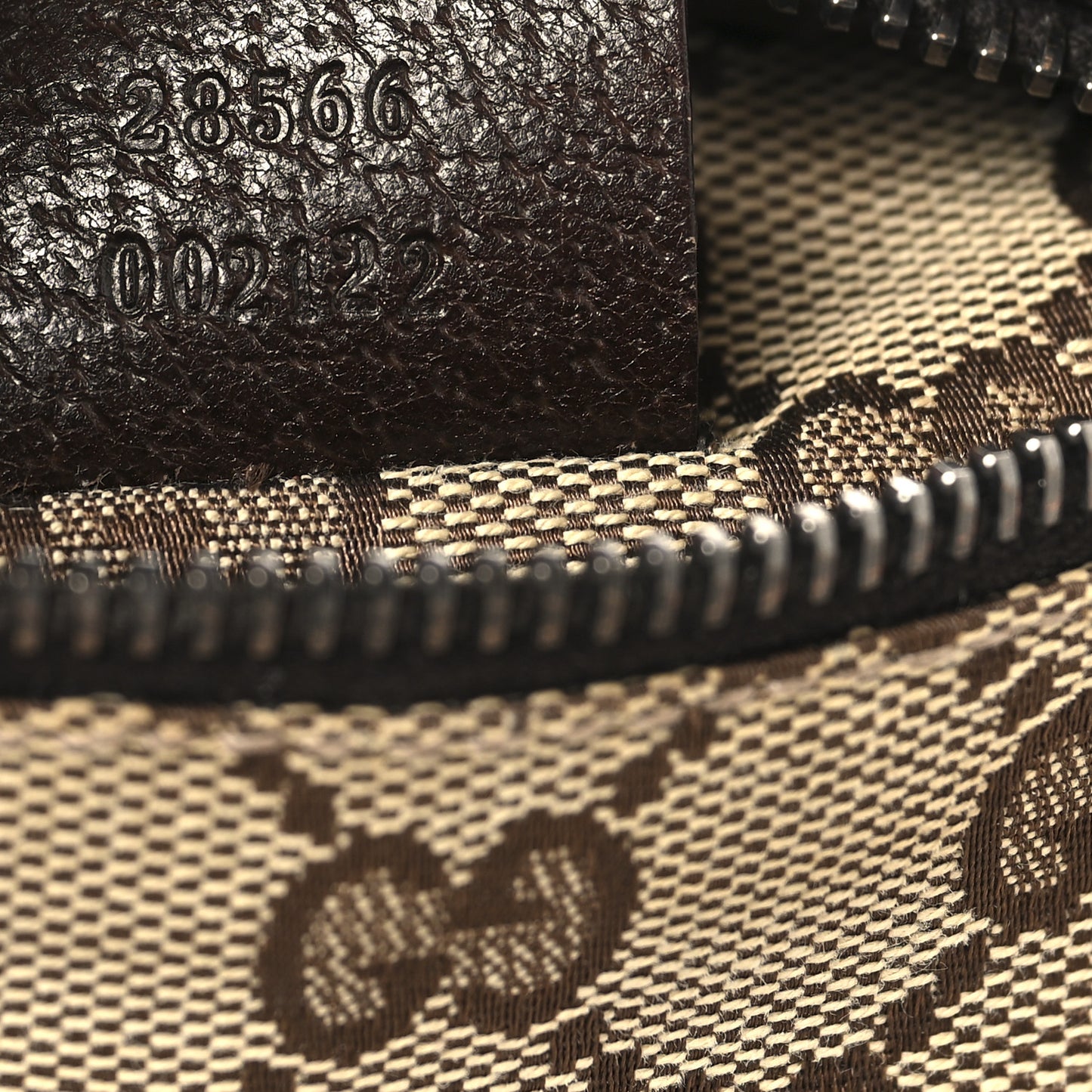 GG Monogram Double Pocket Belt Bag Dark Brown