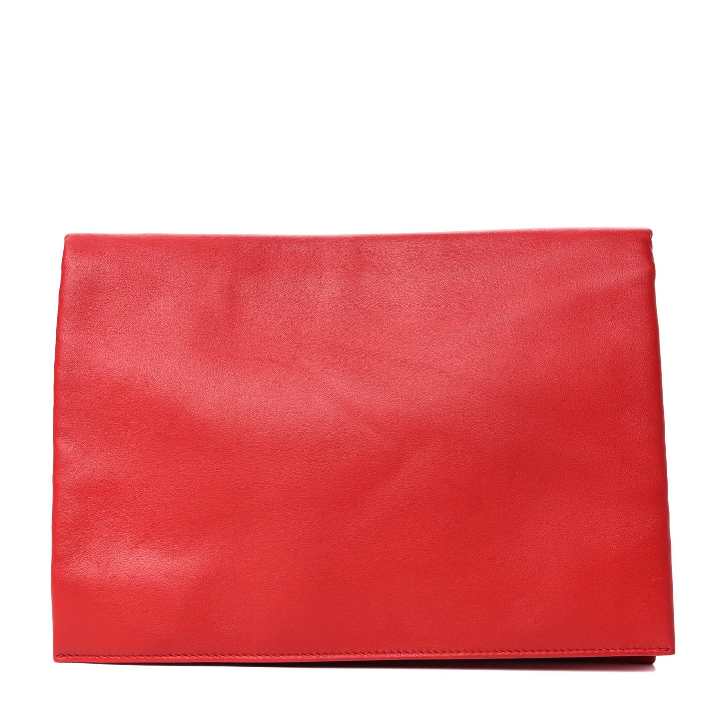 Lambskin Rolled Soft Trio Clutch Bright Red