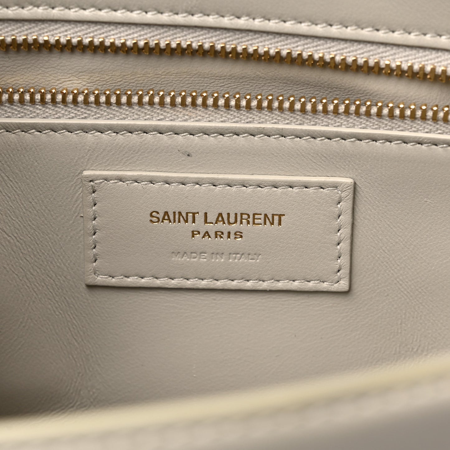 Smooth Calfskin Carre Satchel Crema Soft