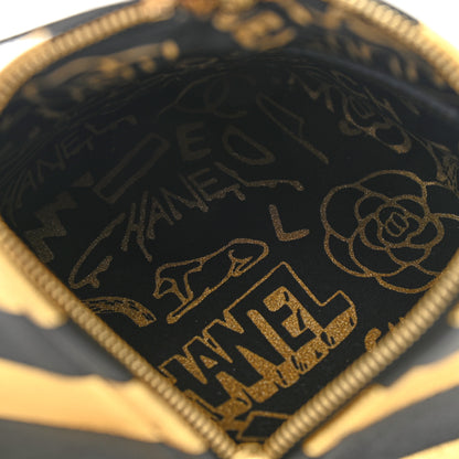 Chanel Metallic Lambskin CC Kheops Pyramid Bag Gold Black 5 of 7