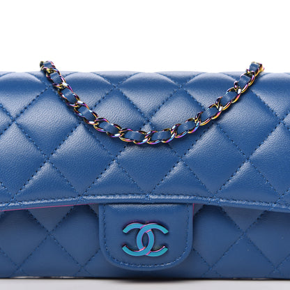 Chanel Lambskin Quilted Glasses Case With Chain Blue Purple 11 of 11