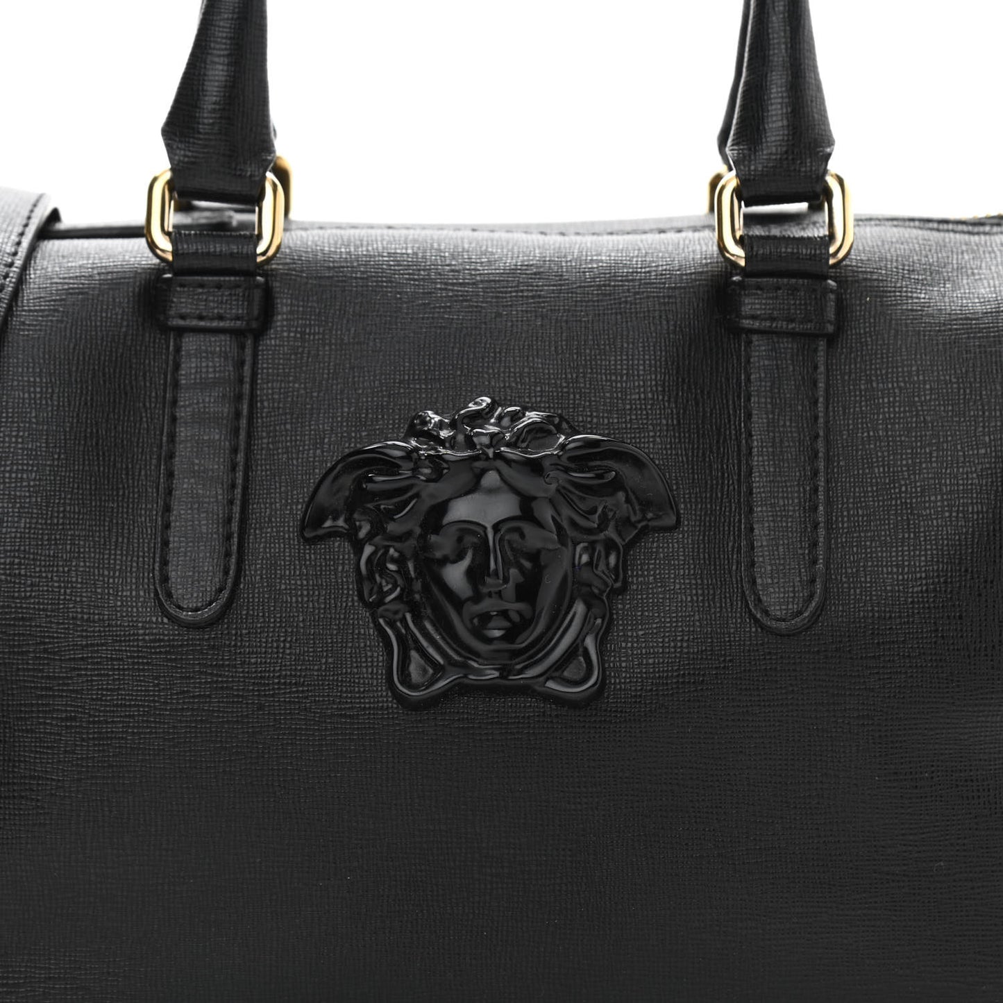 Saffiano Calfskin Palazzo Duffle Bag Black