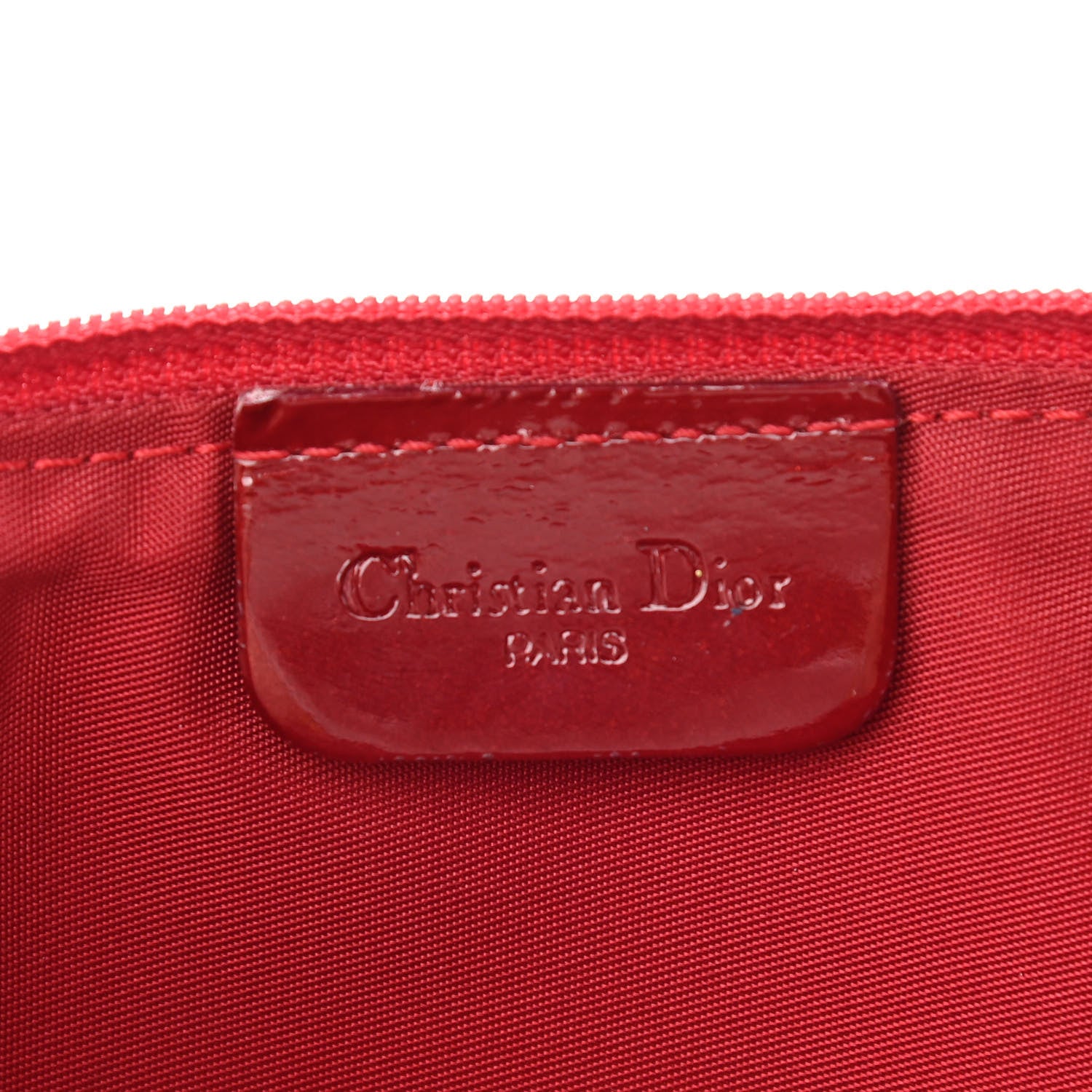 Christian Dior Patent Monogram Mini Saddle Pochette Red 6 of 12