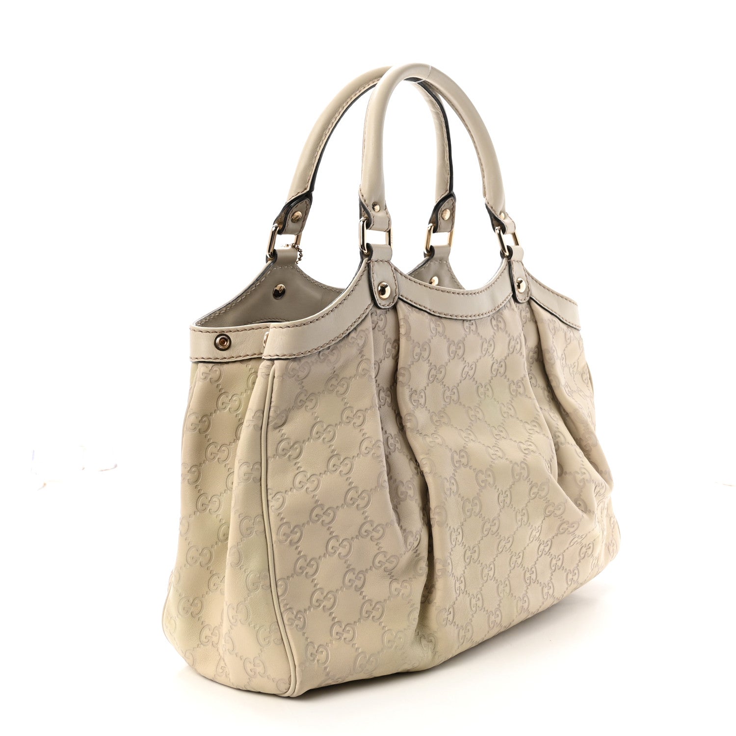 Gucci Guccissima Medium Sukey Tote Mystic White 3 of 10