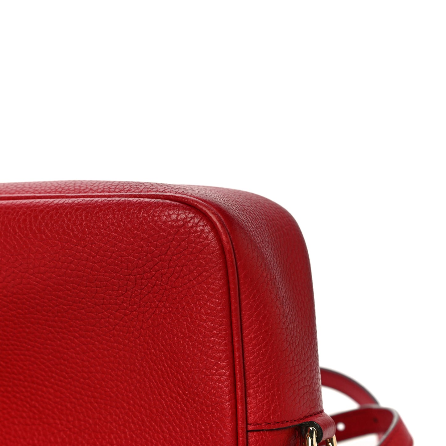 Pebbled Calfskin Small Soho Disco Bag Tabasco Red