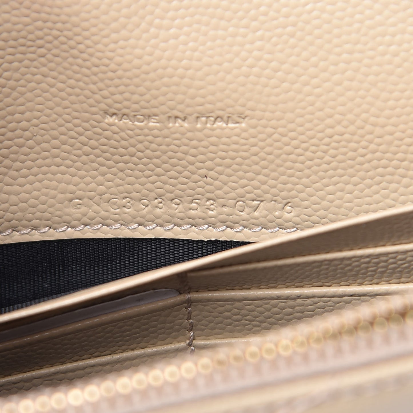 Grain De Poudre Matelasse Chevron Monogram Envelope Chain Wallet Nude Powder