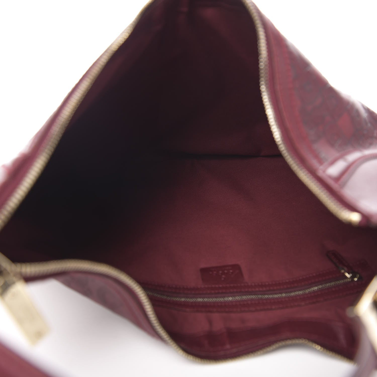 Gucci Calfskin Horsebit Embossed Glam Hobo Burgundy 5 of 11