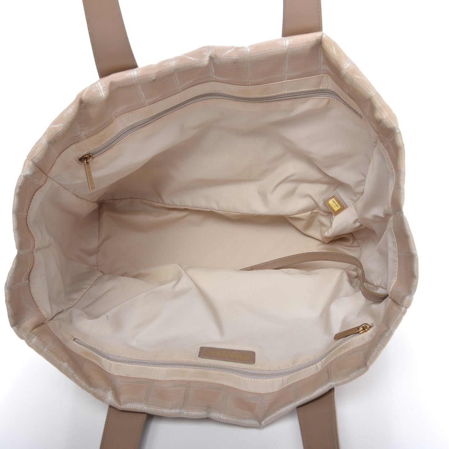 Nylon Medium Travel Tote Beige