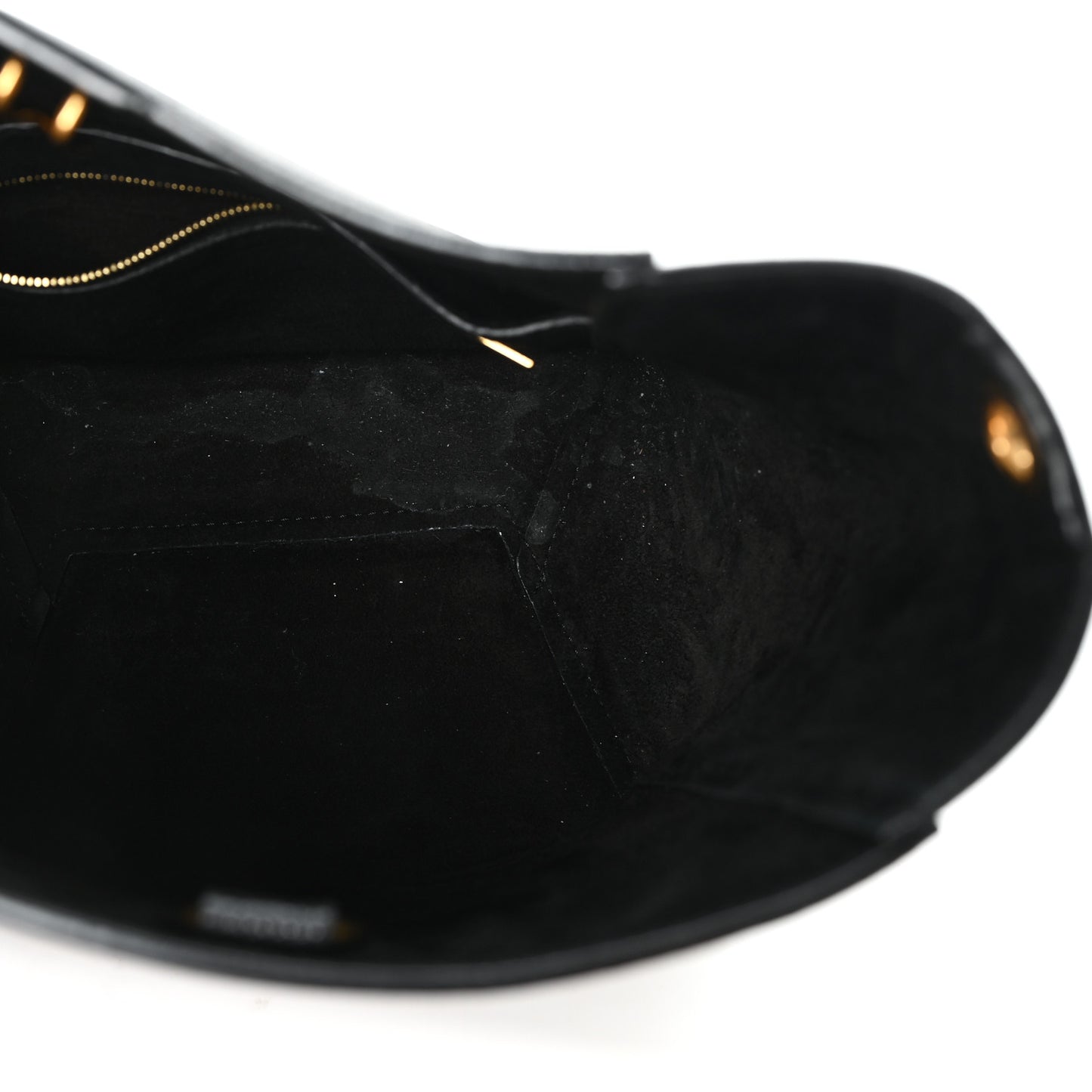 Soft Grained Calfskin Small Sangle Bucket Bag Black