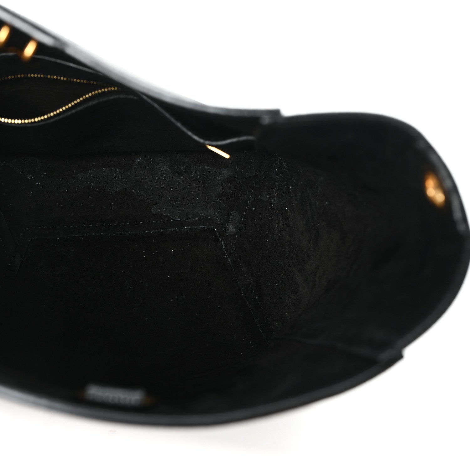 Celine Soft Grained Calfskin Small Sangle Bucket Bag Black 5 of 10