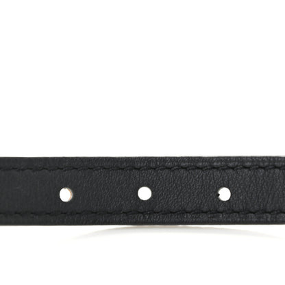 Hermes Swift Epsom Lacquered Metal 13mm Au Carre Double H Belt 70 Gold Black 4 of 5